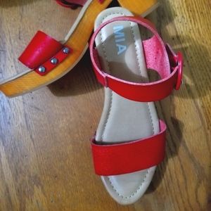 NWOT MIA Red Clog Sandals